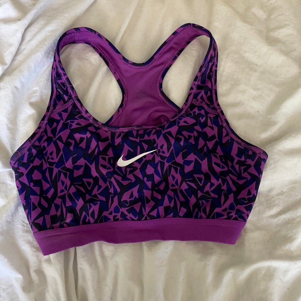 Purple Nike sports bra